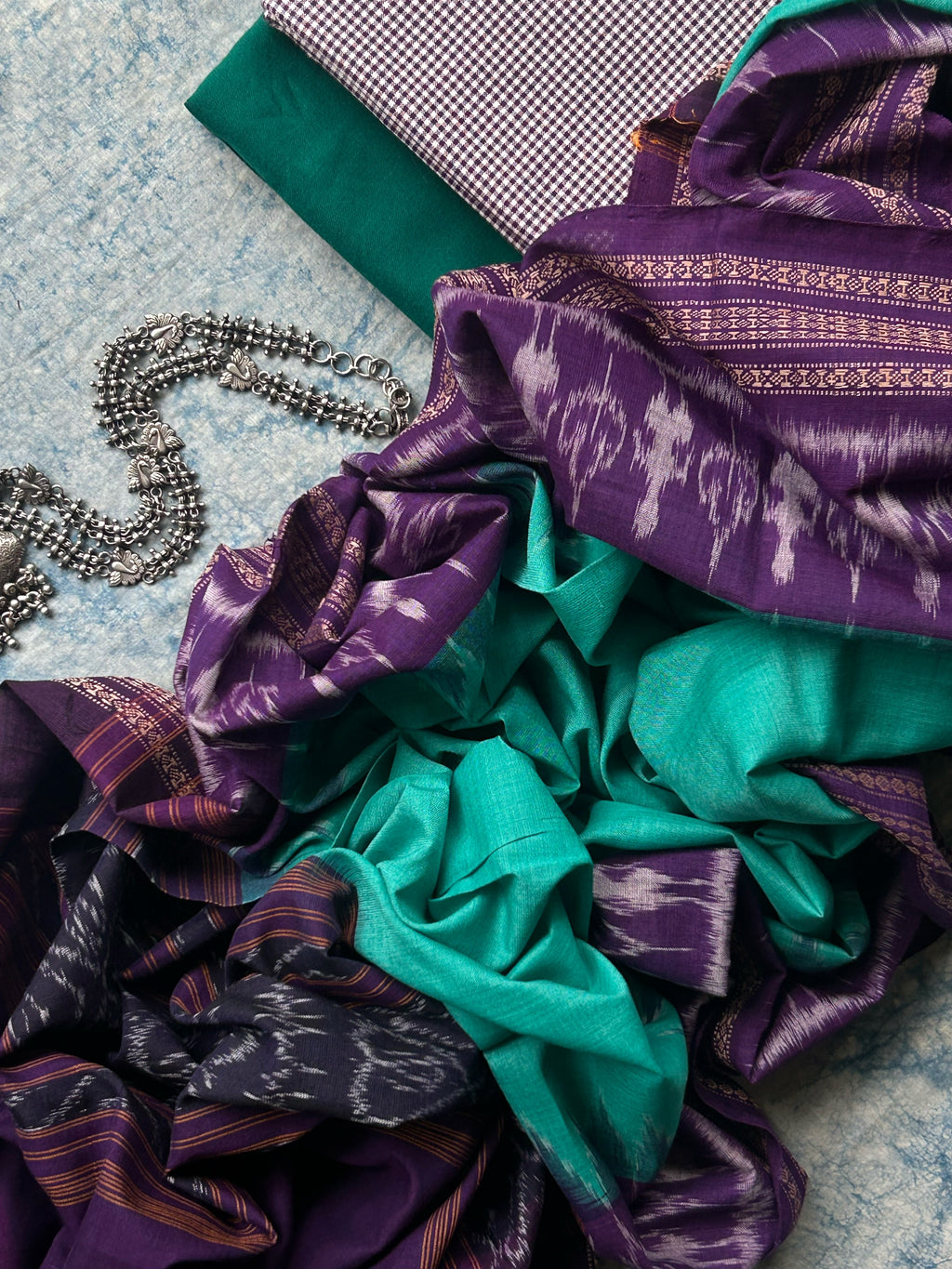 Neelkamal - Handwoven Ikath Kurta Dupatta Set