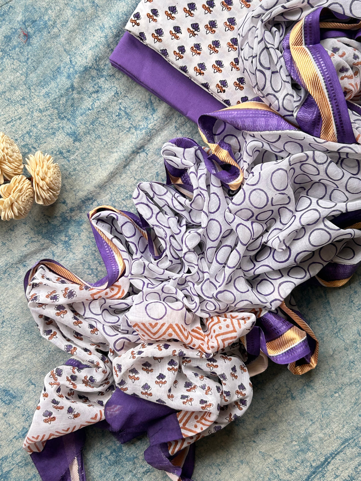 Handblock Azo-free Dye Cotton Suit Set