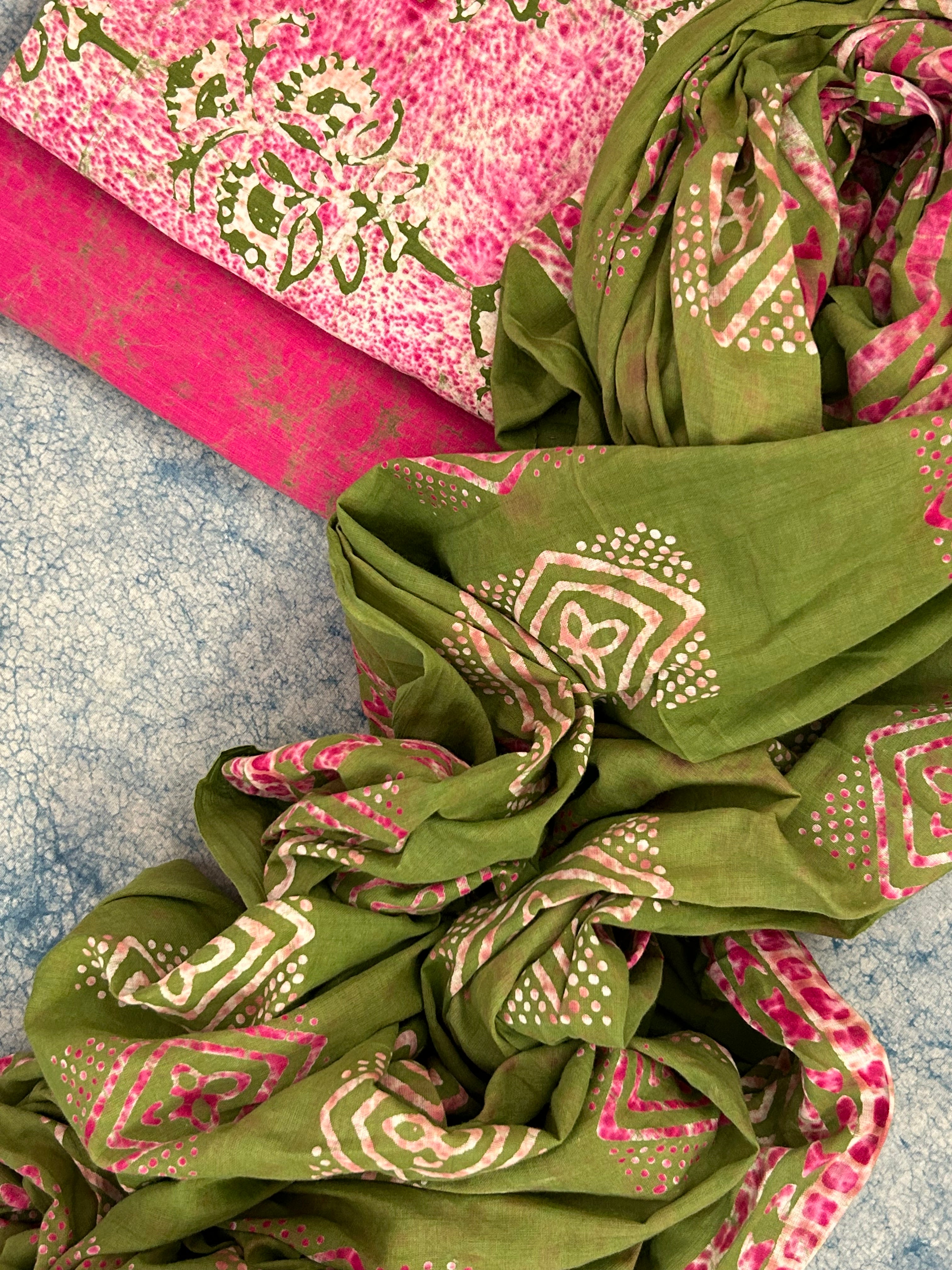 Handblock Batik Cotton Suit