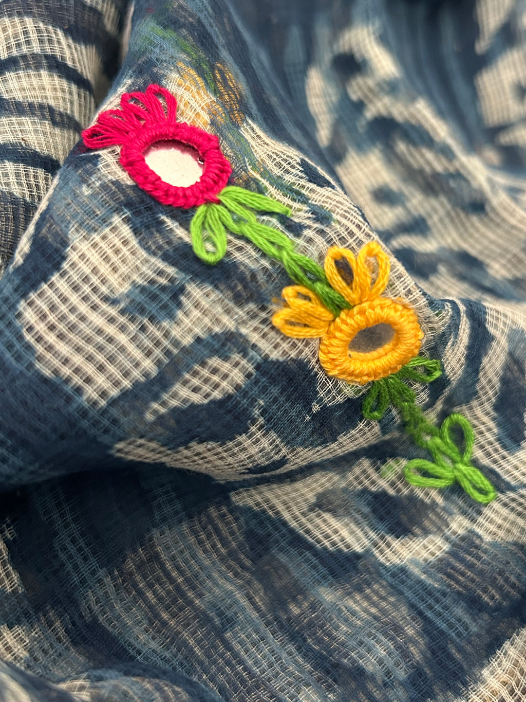 Handblock Handdone Embroidery Cotton Kota Suit
