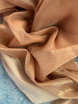 Handwoven Maheshwari Kurta Dupatta Set -Almond
