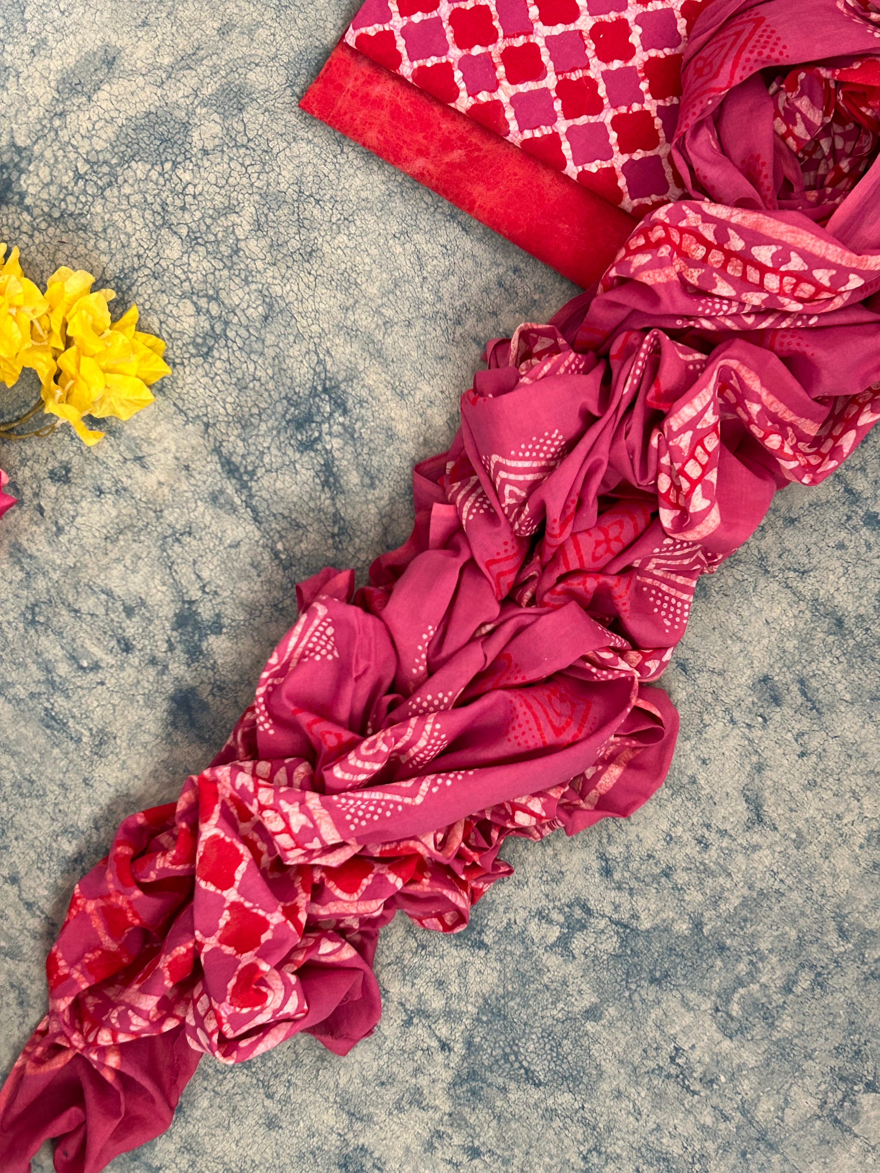 Handblock Batik Cotton Suit