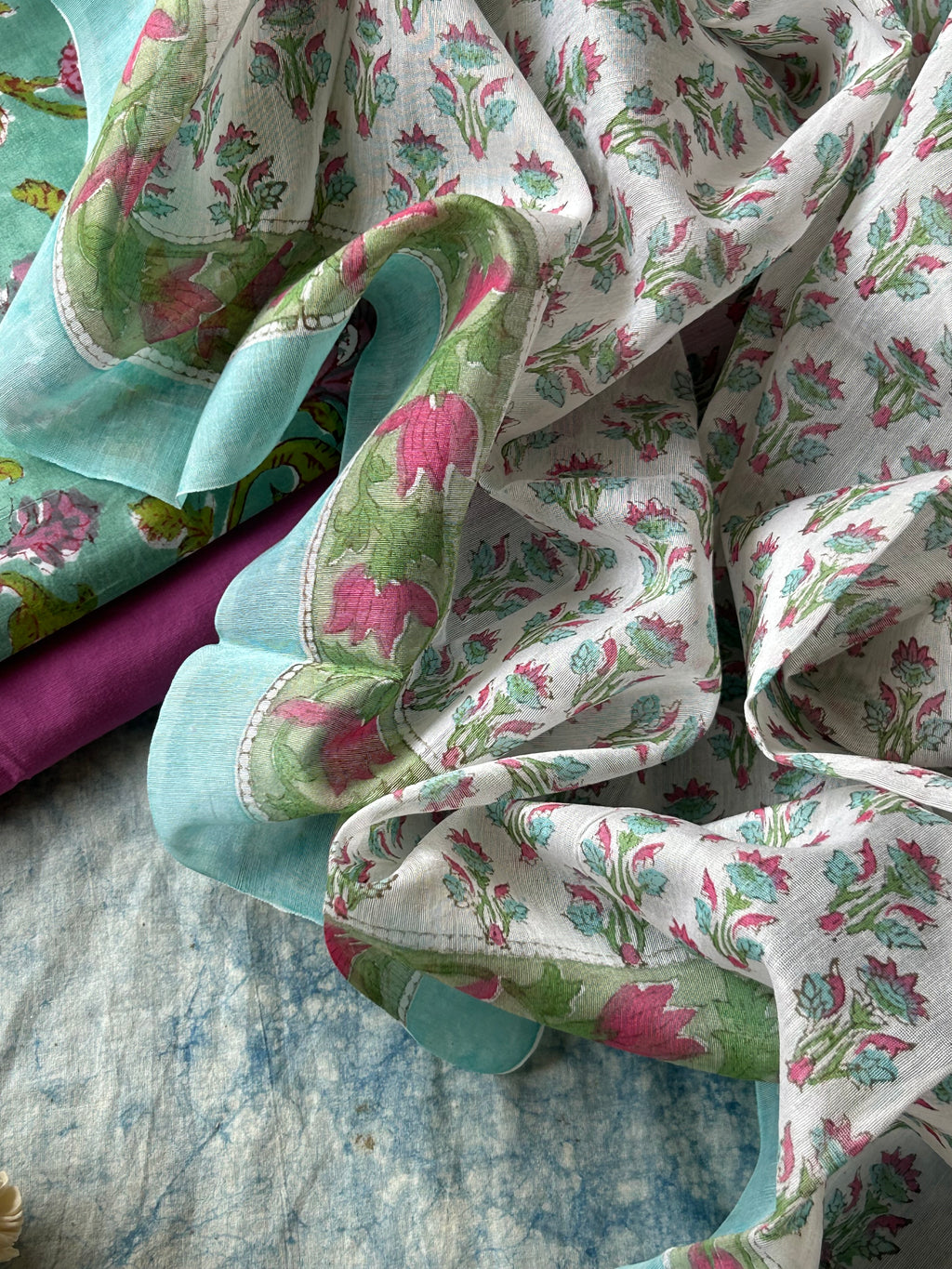 Handcrafted Cotton Suit Set - Sea Green