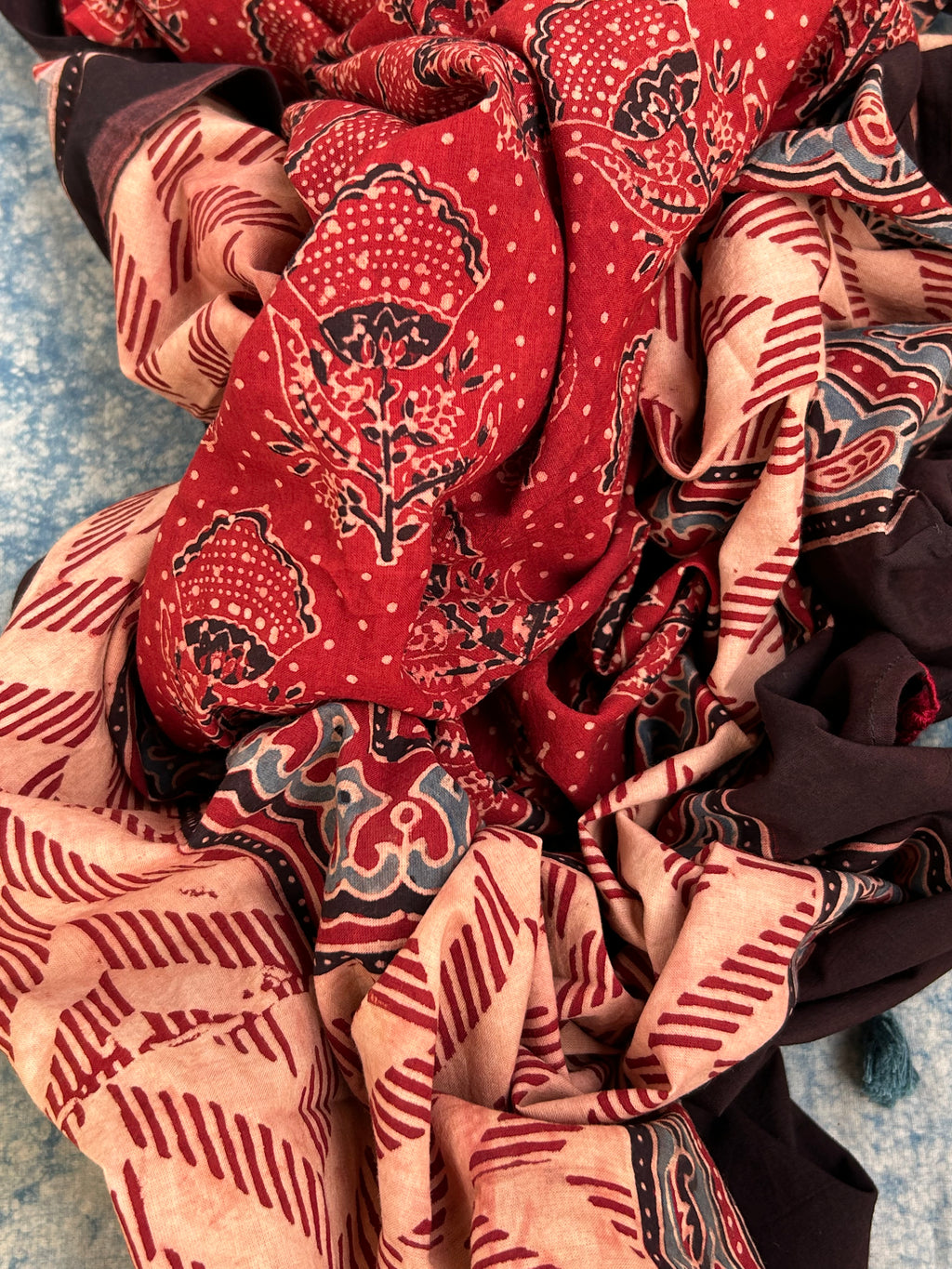 Natural Dyes Handblock Ajrakh Cotton Suit