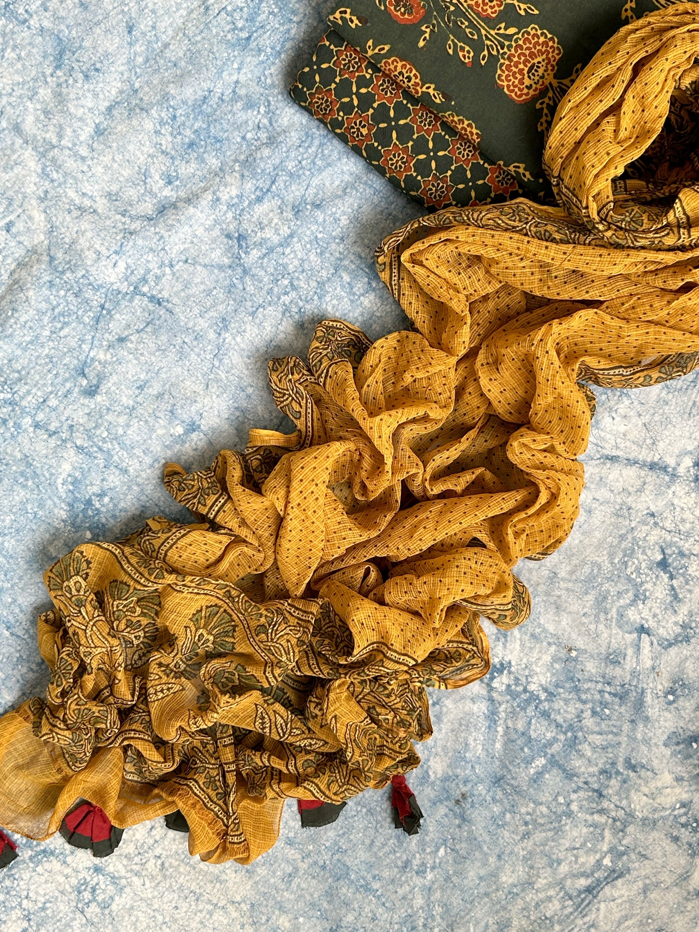 Natural Dyes Handcrafted Ajrakh Kota Dupatta