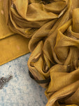 Handwoven Maheshwari Kurta Dupatta Set -Mustard Yellow