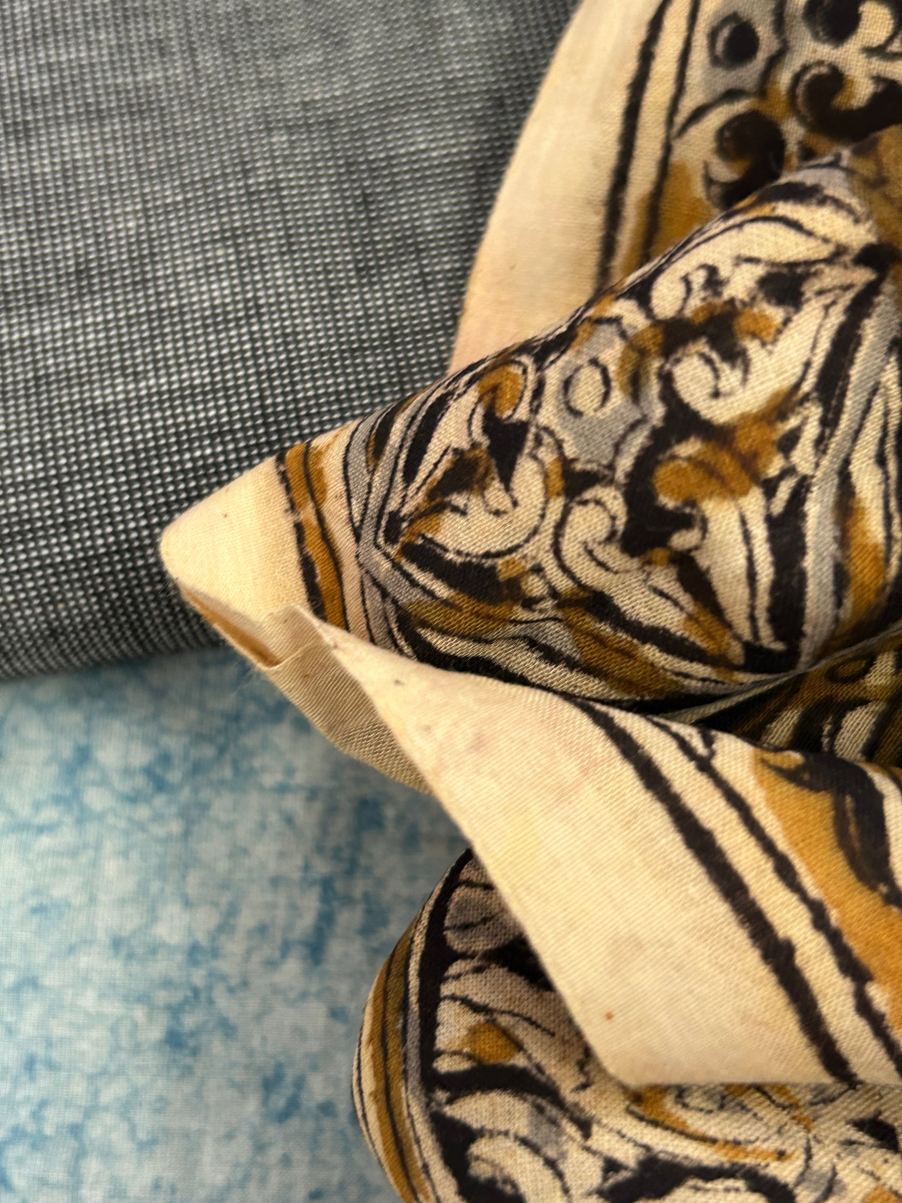 Handwoven Handcrafted Ikath Kalamkari Kurta Dupatta Set