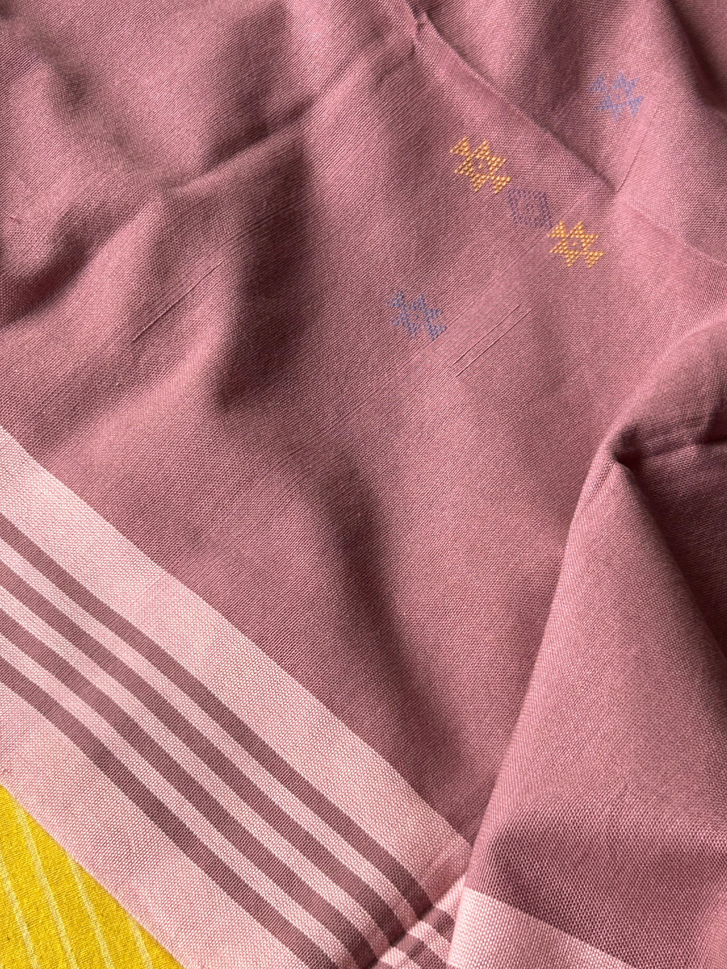 Amaltas - Handspun Handwoven Kotpad and Bhujodi Stole Set