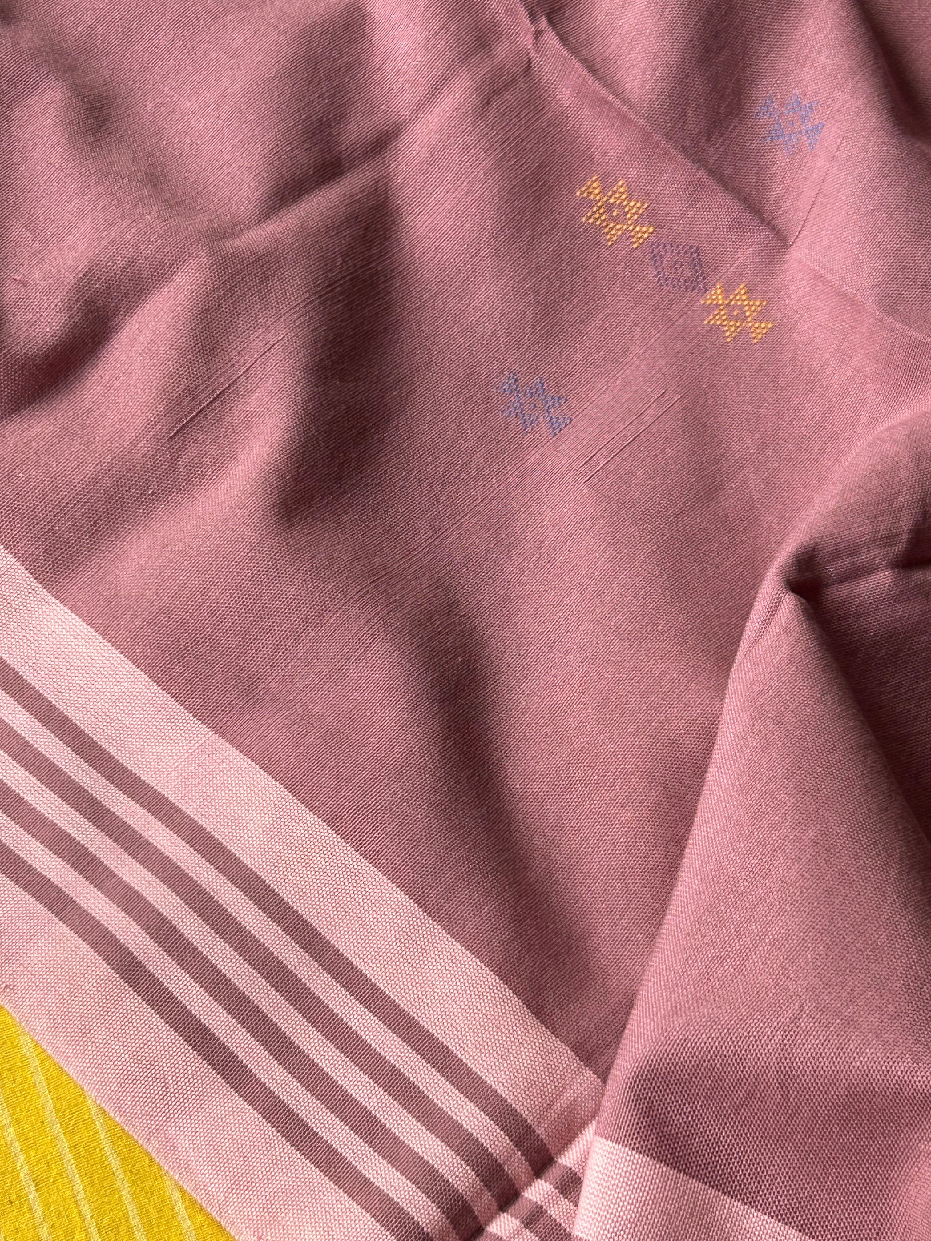 Amaltas - Handspun Handwoven Kotpad and Bhujodi Stole Set