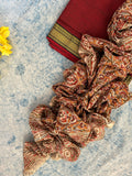 Handwoven Handcrafted Mangalagiri Kalamkari Kurta Dupatta Set