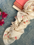 Handwoven Chikankari Maheshwari Kurta dupatta set