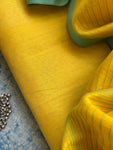 Handwoven Maheshwari Kurta Dupatta Set - Yellow & Teal