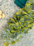Handwoven Handblock Printed Set - Teal