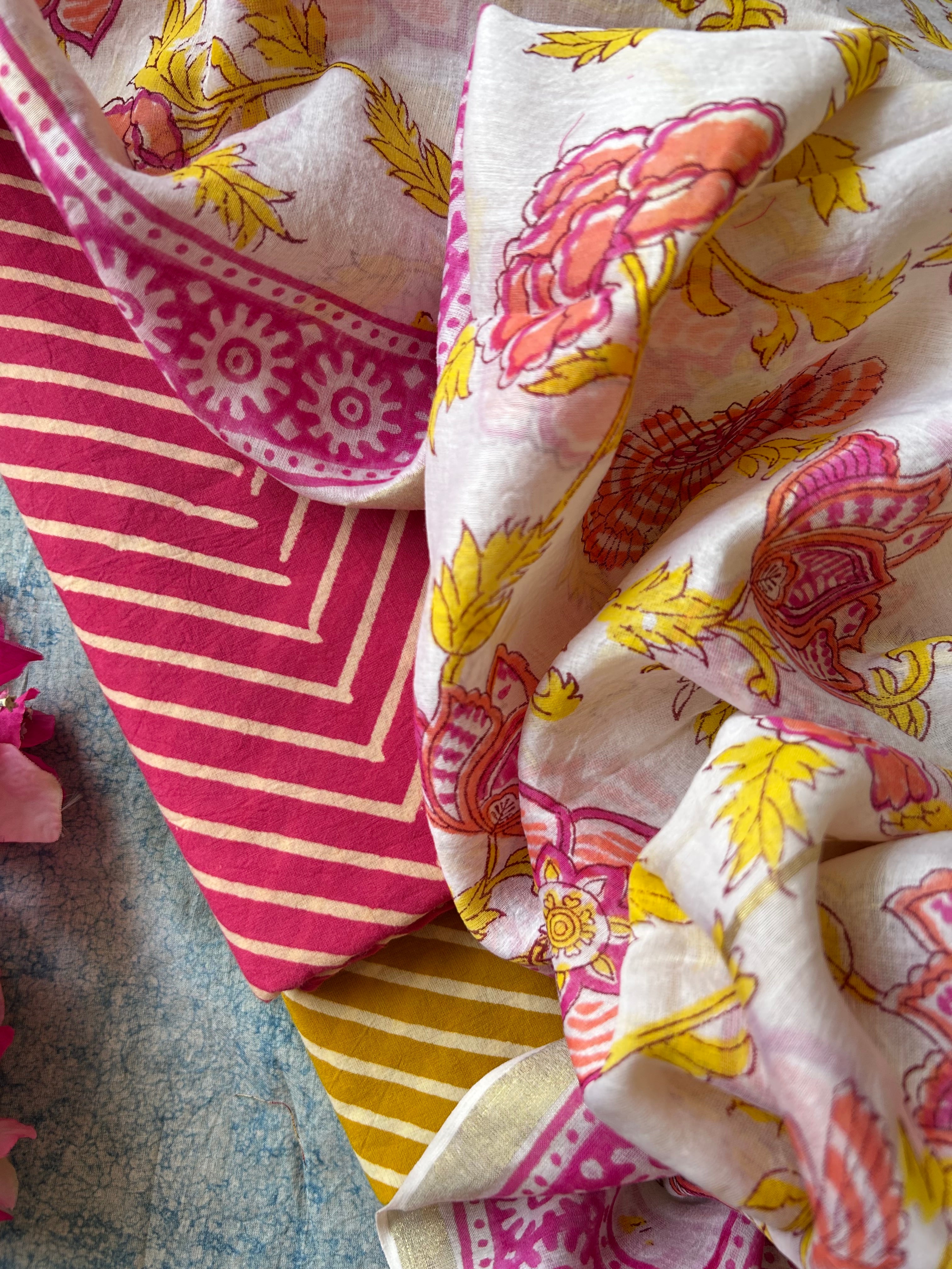 Handcrafted Cotton Chanderi Dupatta Suit