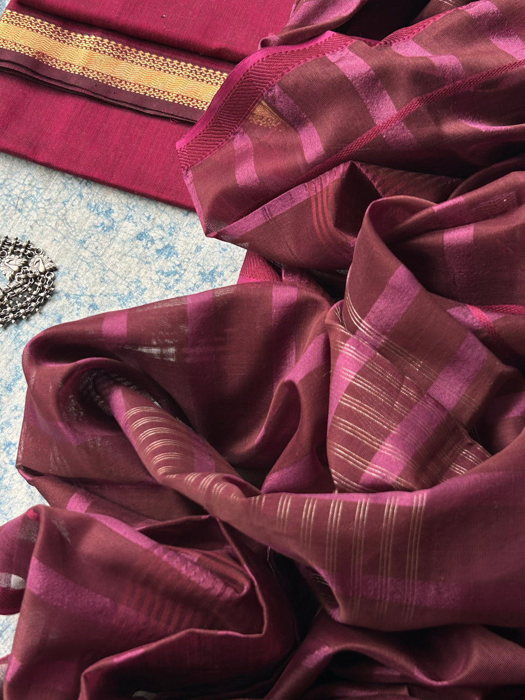 Malhaar - Handwoven Maheshwari Kurta Dupatta Set