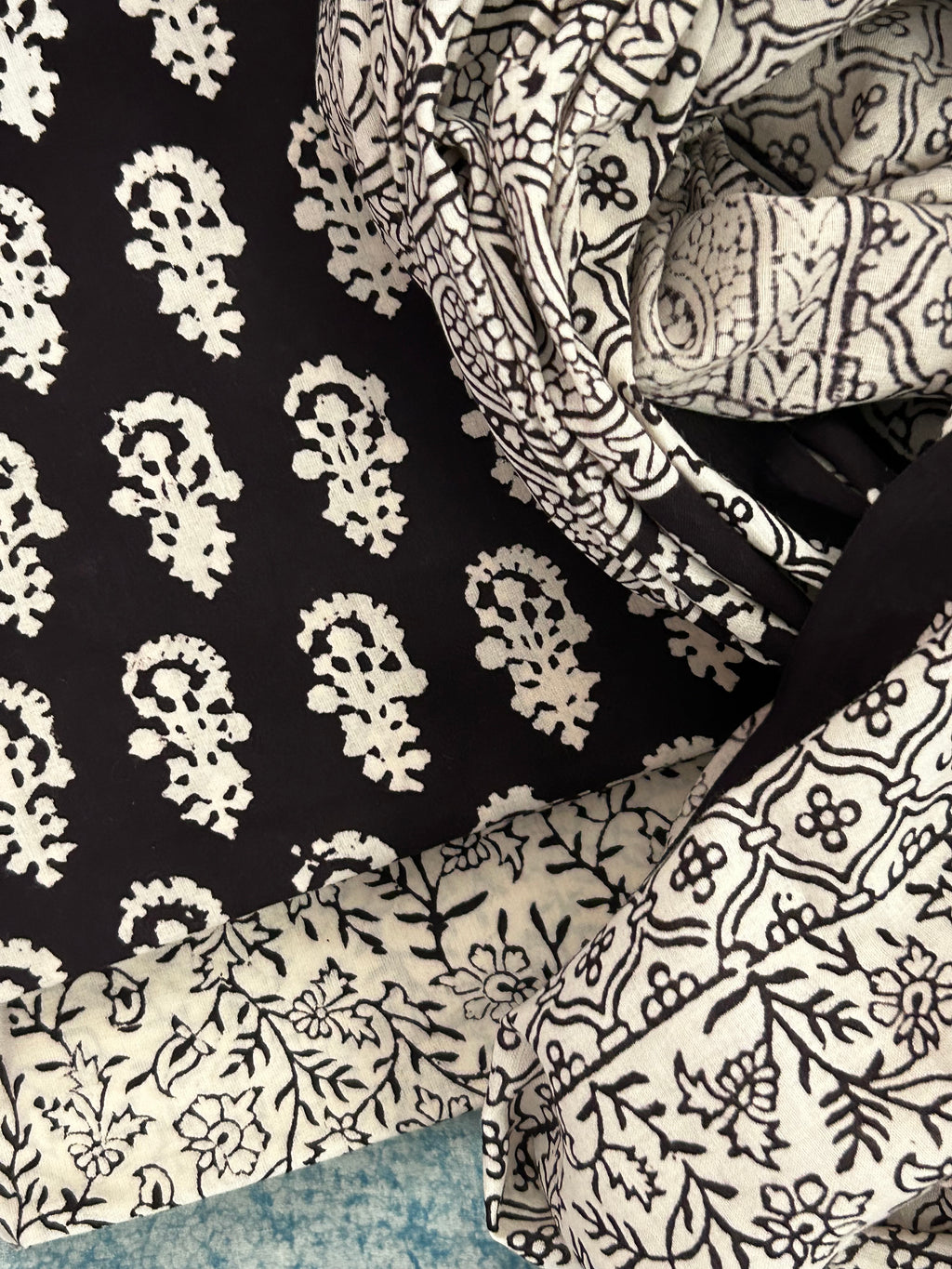 Natural Dyed Bagh Block Print Cotton Suit