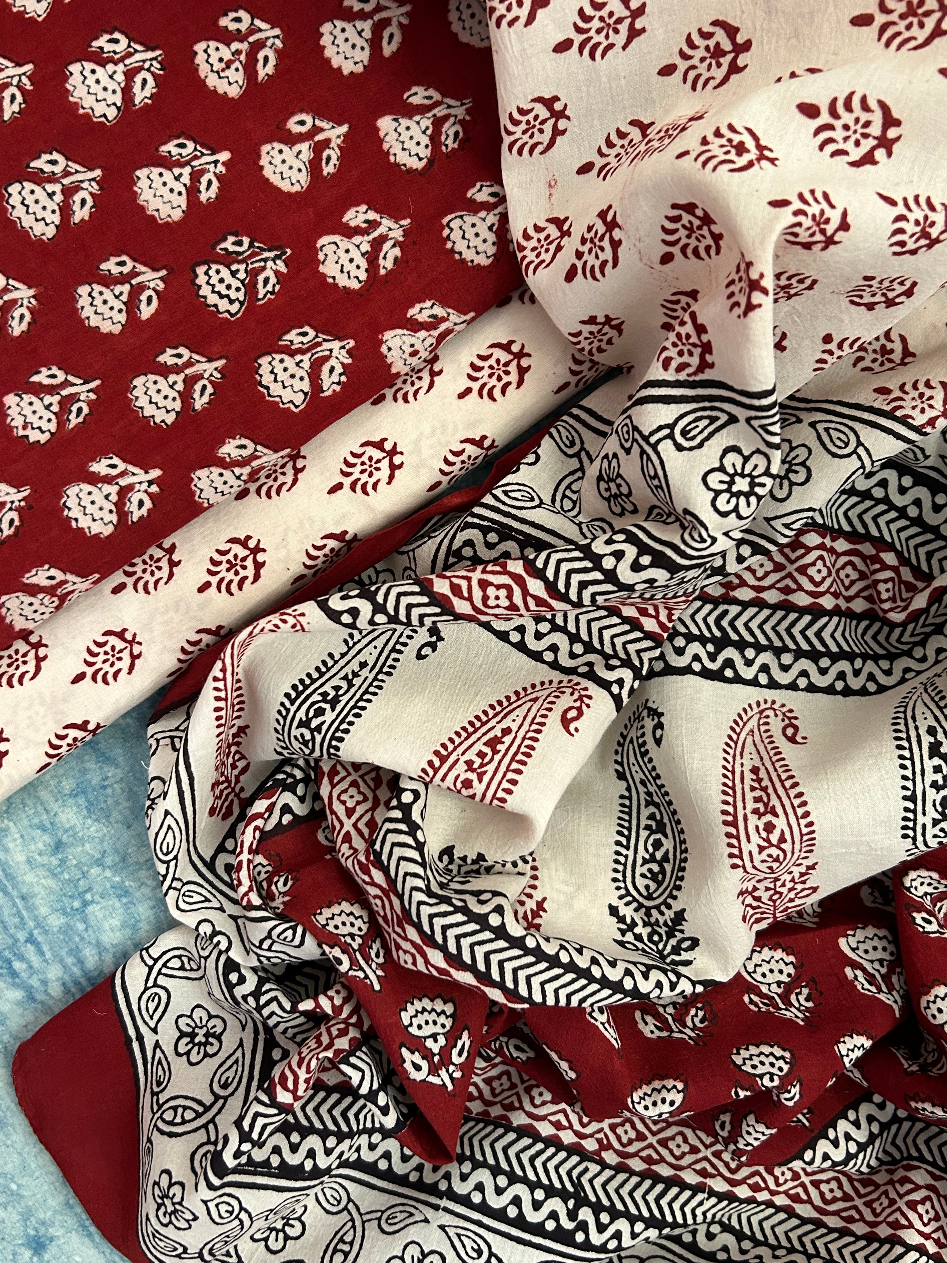Natural Dyed Bagh Block Print Cotton Suit