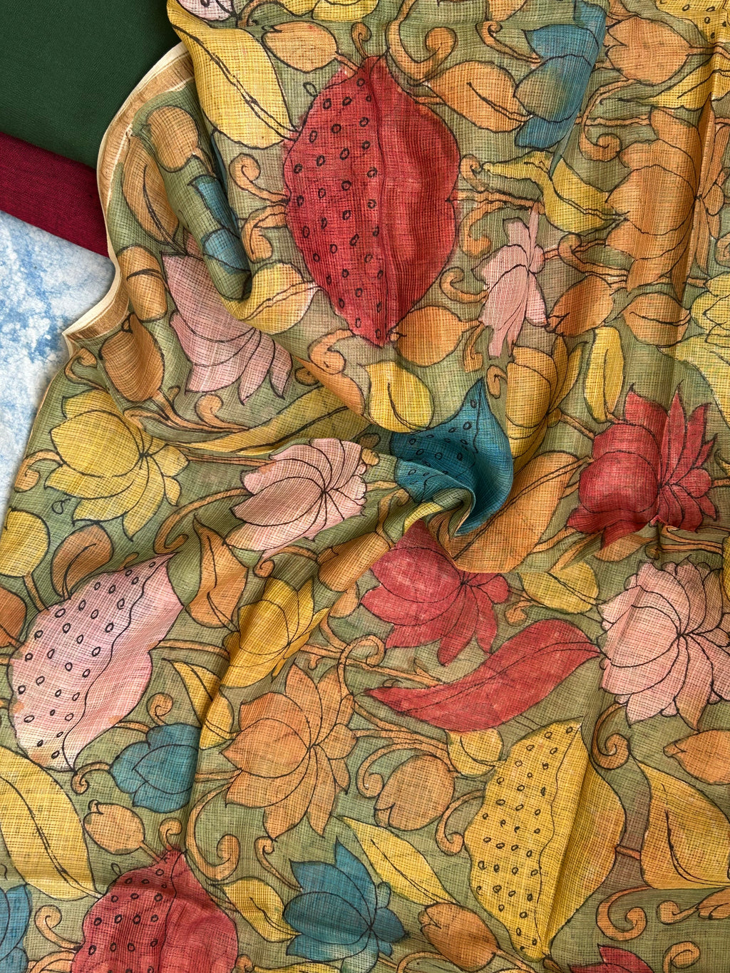 Handwoven Handpainted Kalamkari Set