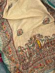 Madhubani Handpainted Cotton Silk Dupatta