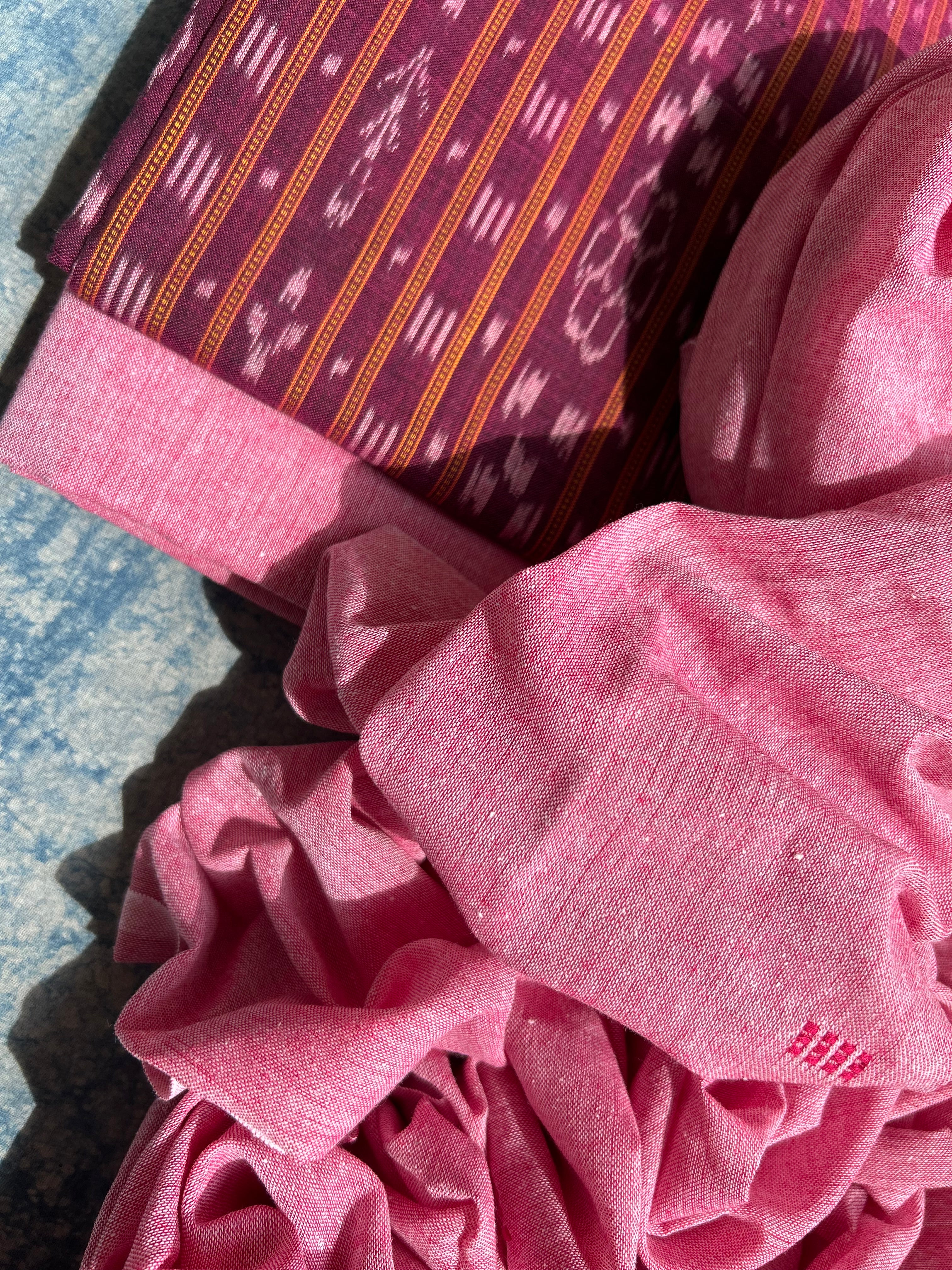 Handwoven Nuapatna Cotton Suit