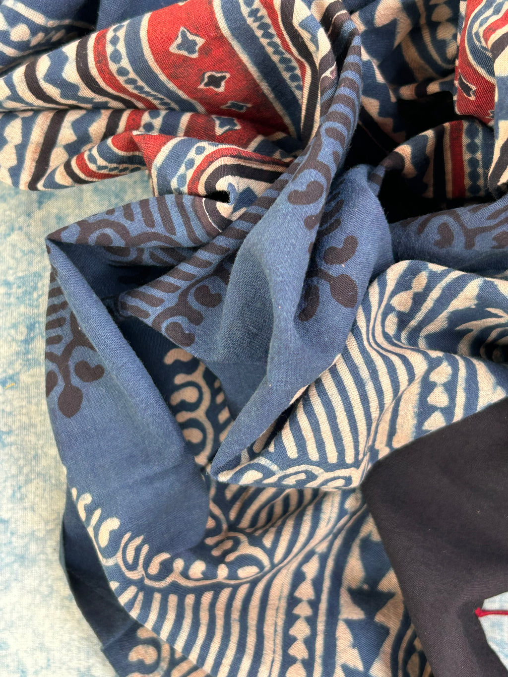 Natural Dyes Handblock Ajrakh Cotton Suit
