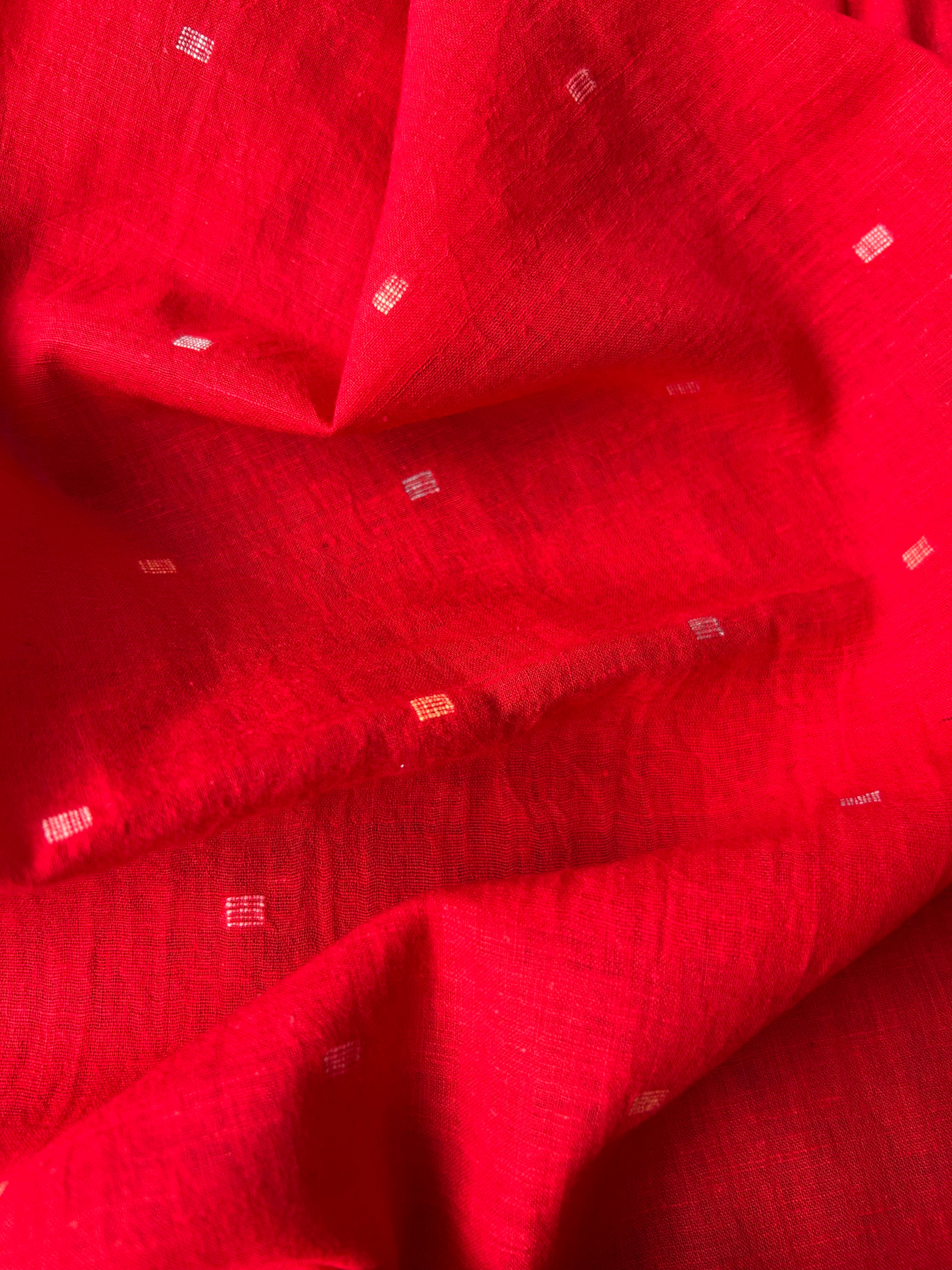 Palaash - Handwoven Bengal Jamdani Fabric (760 INR/metre)