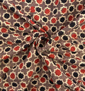 Handblock Printed Ajrakh Cotton - Chickoo Brown (1.9m)