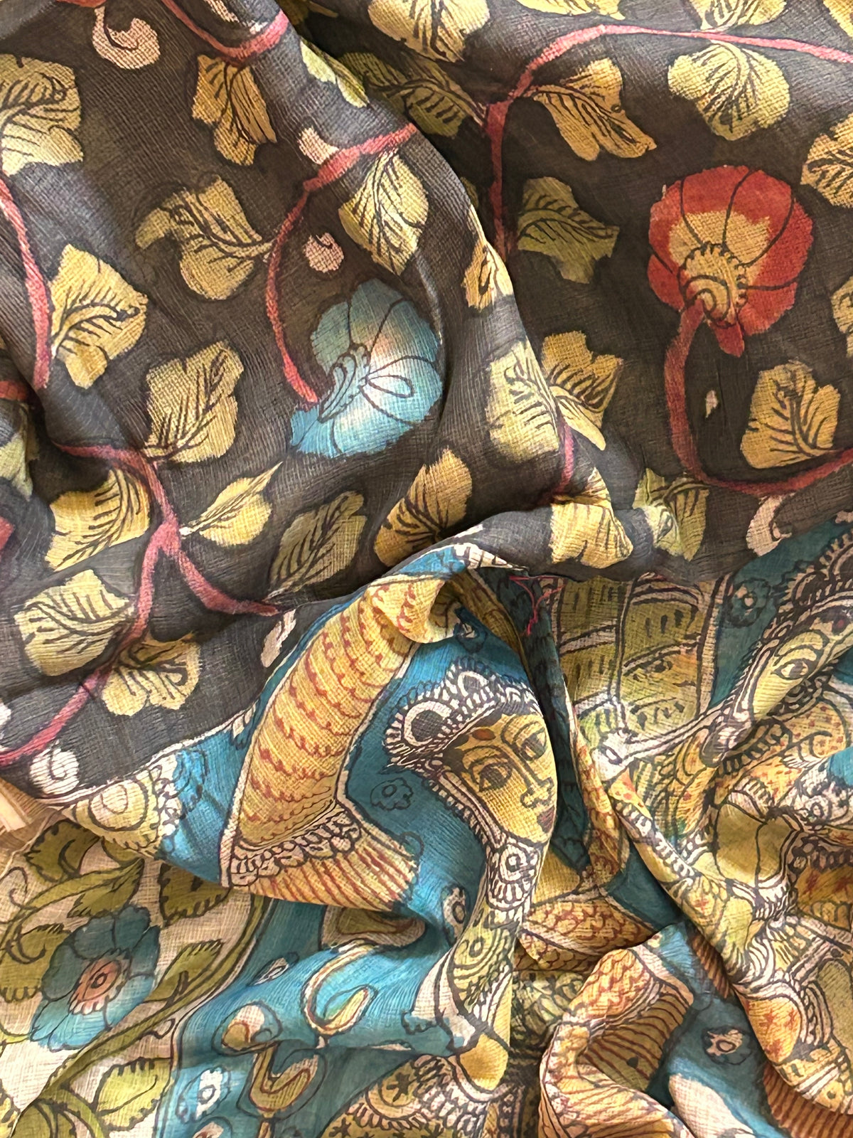 Sabaa - Handwoven Handpainted Kalamkari Set