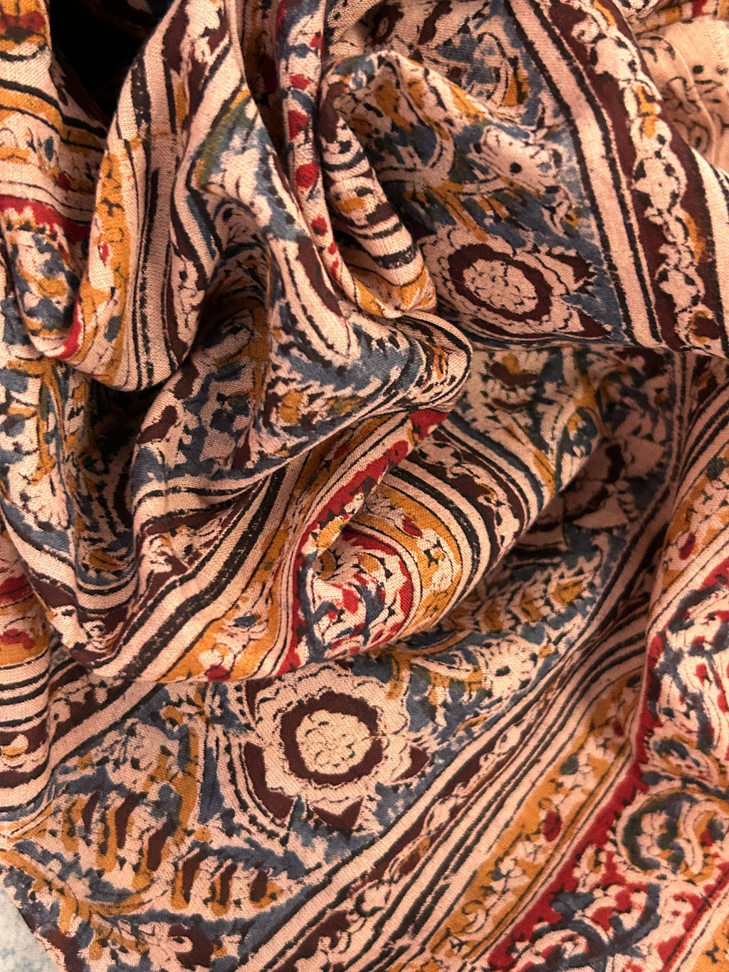 Handwoven Handcrafted Ikath Kalamkari Kurta Dupatta Set