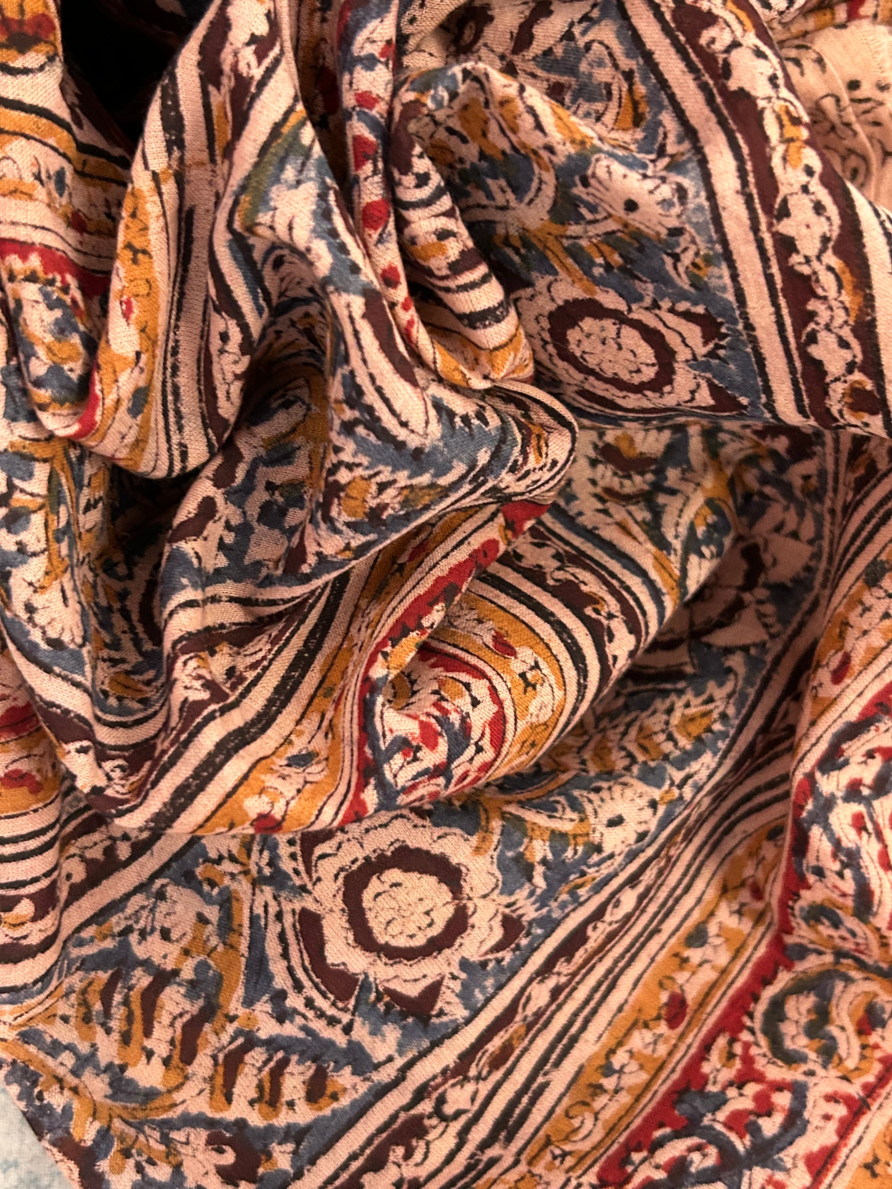 Handwoven Handcrafted Ikath Kalamkari Kurta Dupatta Set