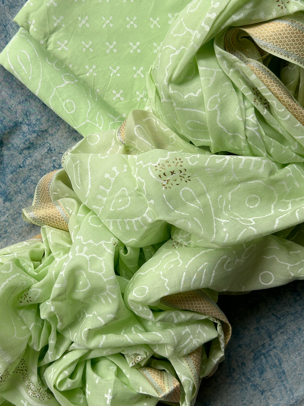 Handblock Azo-free Dye Cotton Suit Set