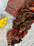 Natural Dyes Handblock Ajrakh Cotton Suit