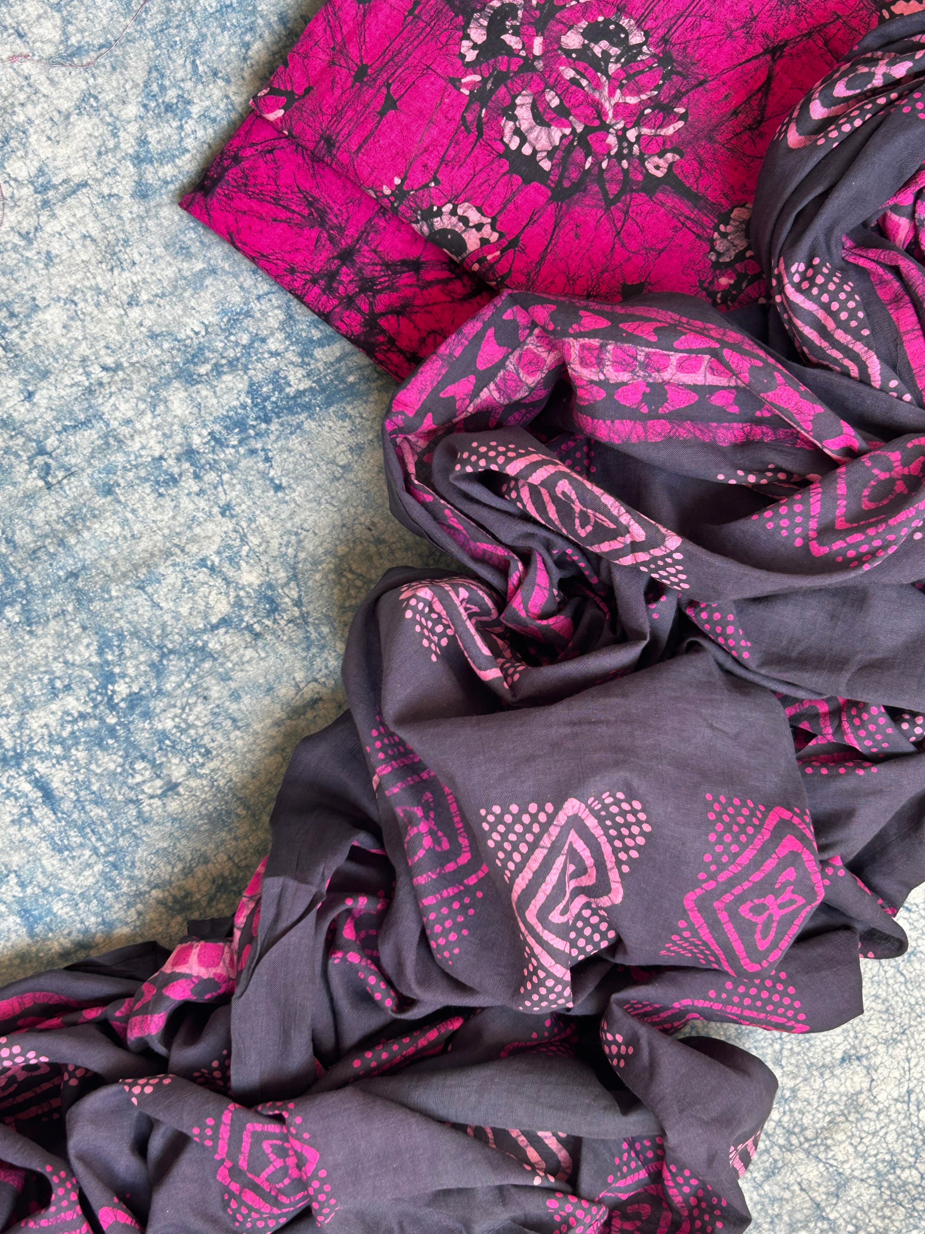 Handblock Batik Cotton Suit