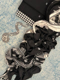 Handspun Handwoven Kotpad Suit Set -Black Butti & Checkered
