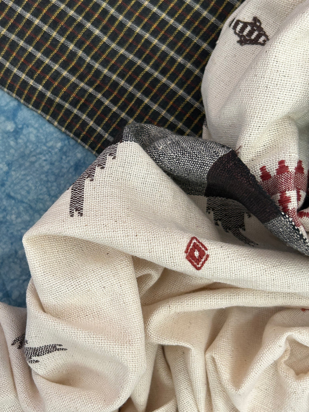 Handspun Handwoven Kotpad Kurta Dupatta Set