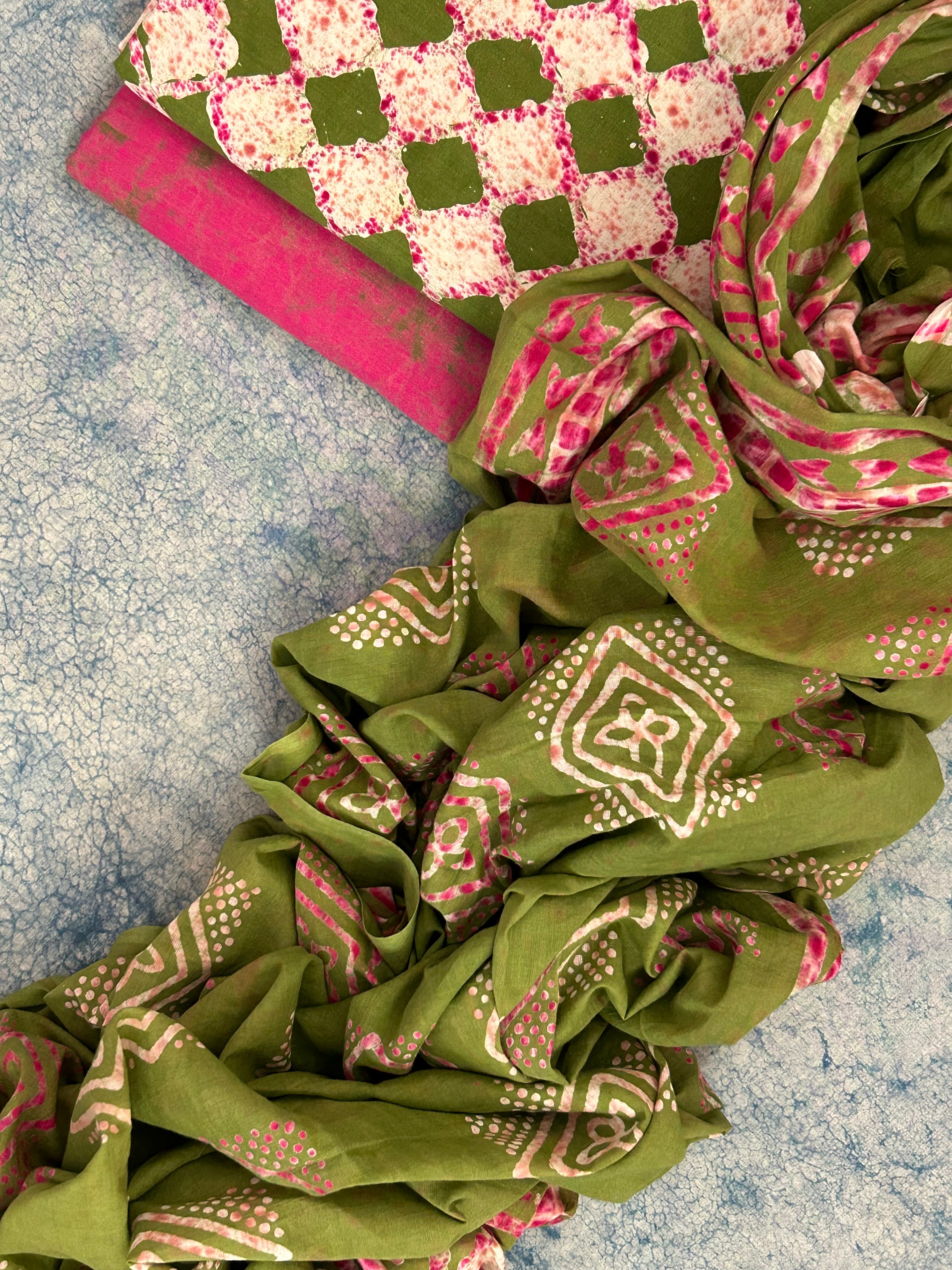 Handblock Batik Cotton Suit