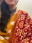 Handwoven Double Ikat Kurta Telia Dupatta Set
