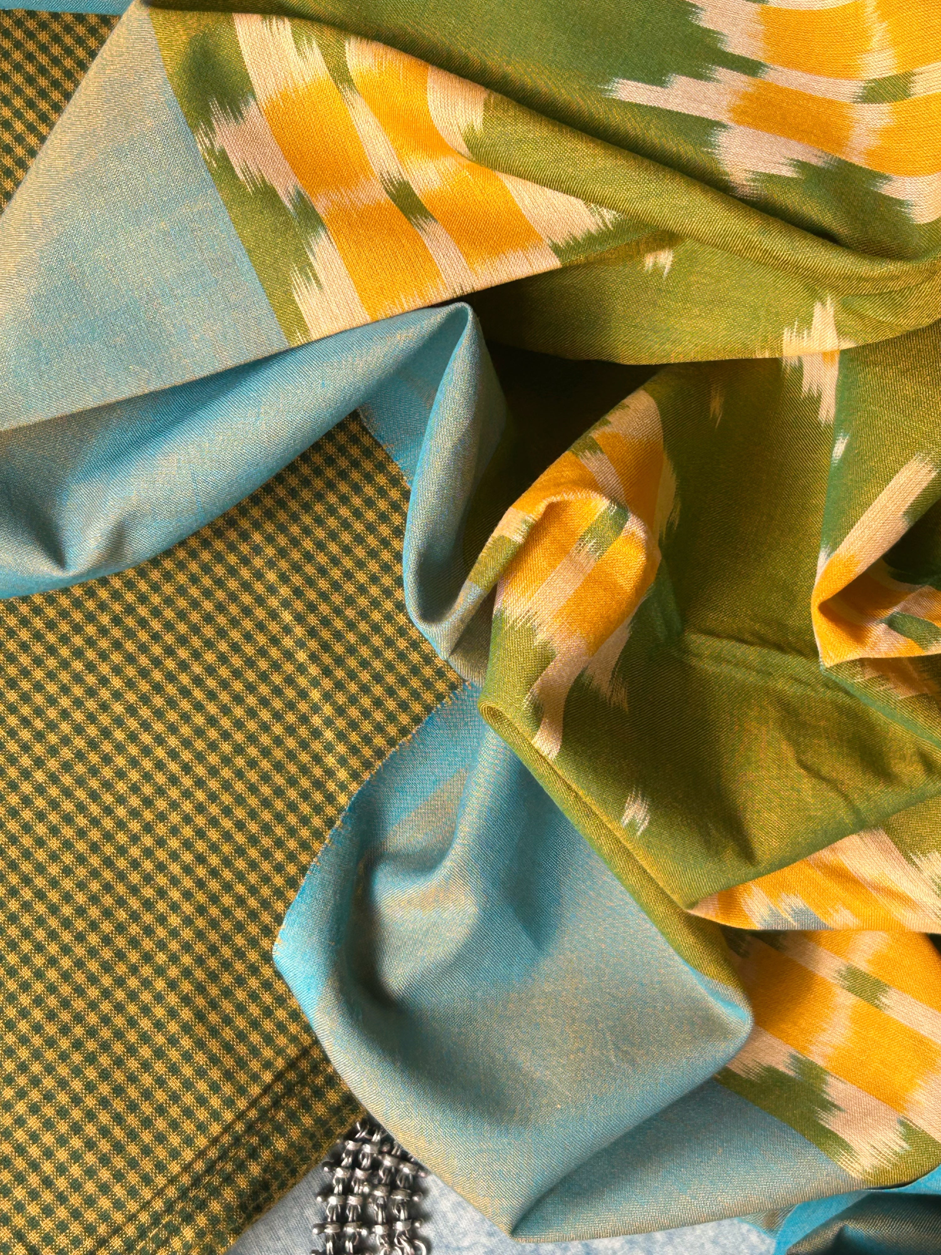 Handwoven Ikat Kurta Dupatta Set