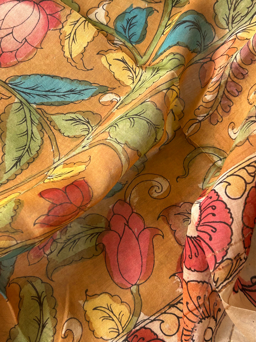Rukmini - Handwoven Handpainted Kalamkari Set