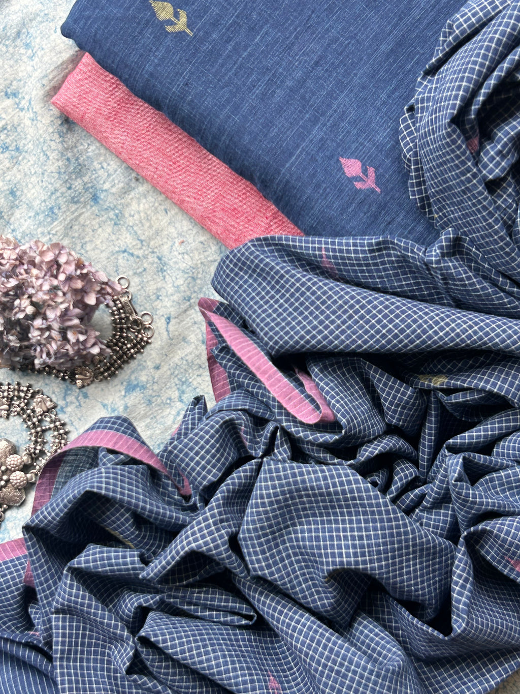 Meghna - Handwoven Bengal Jamdani Kurta Dupatta set