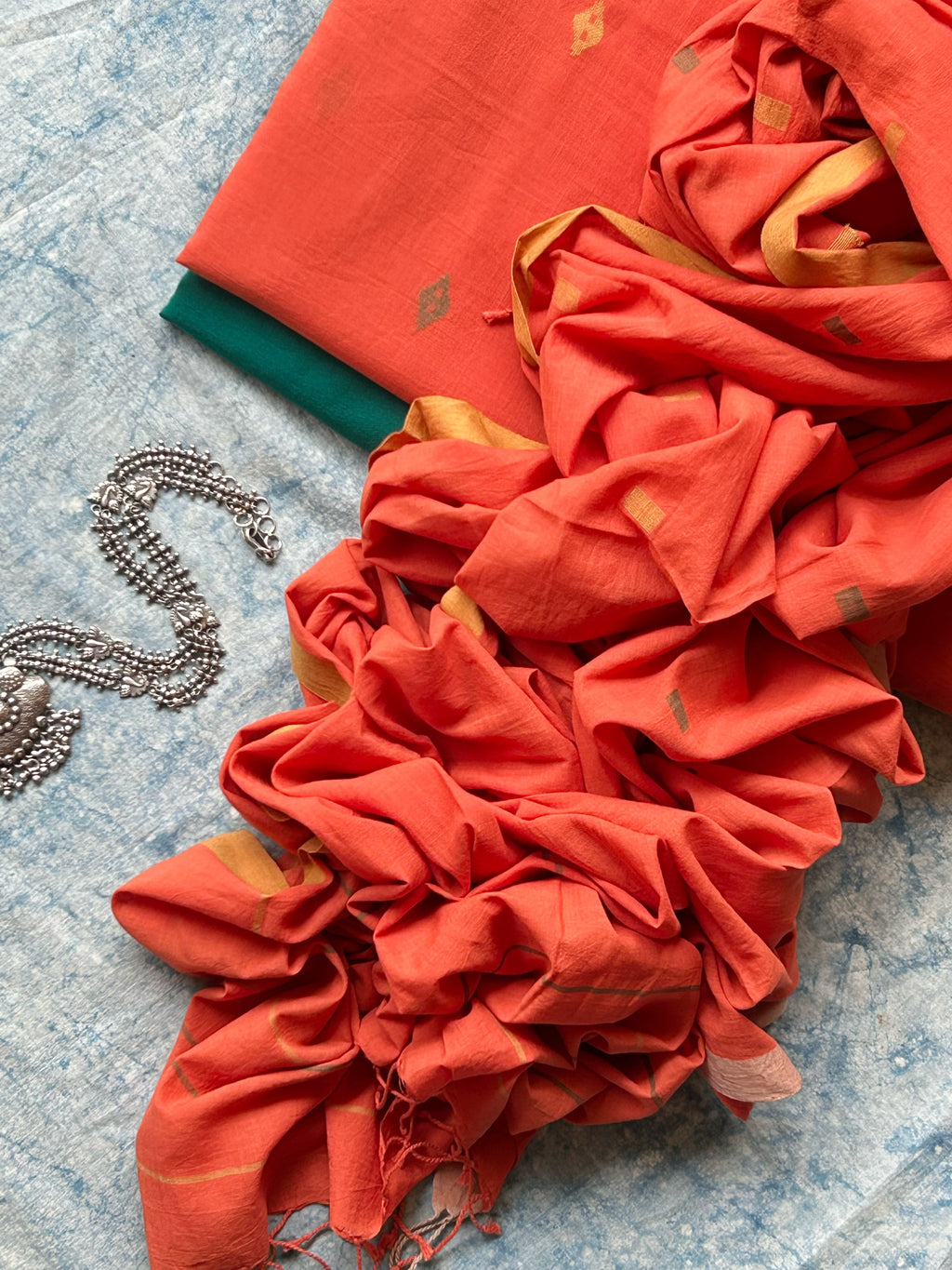 Aarya - Handwoven Bengal Jamdani Kurta Dupatta set