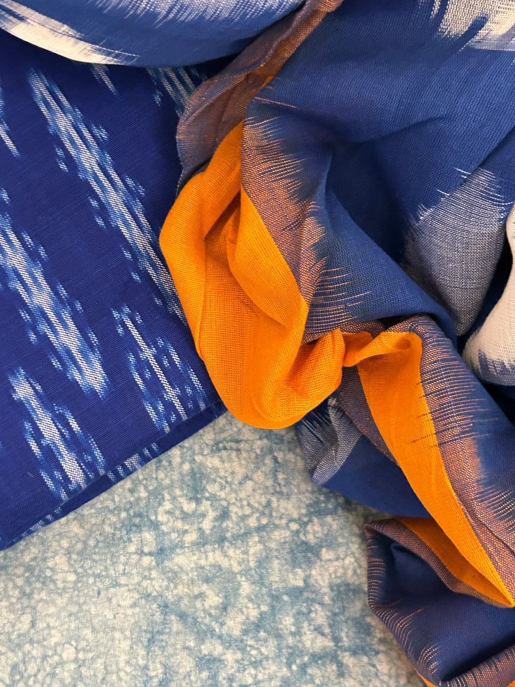 Handwoven Ikat Kurta Dupatta Set
