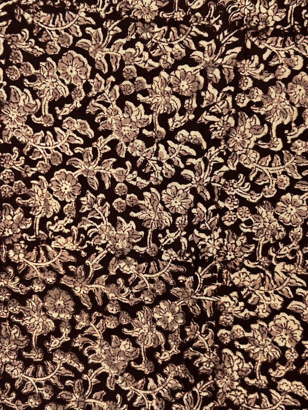 Handspun & Handwoven 2.5m Cotton Fabric With Handdone Pedana Kalamkari