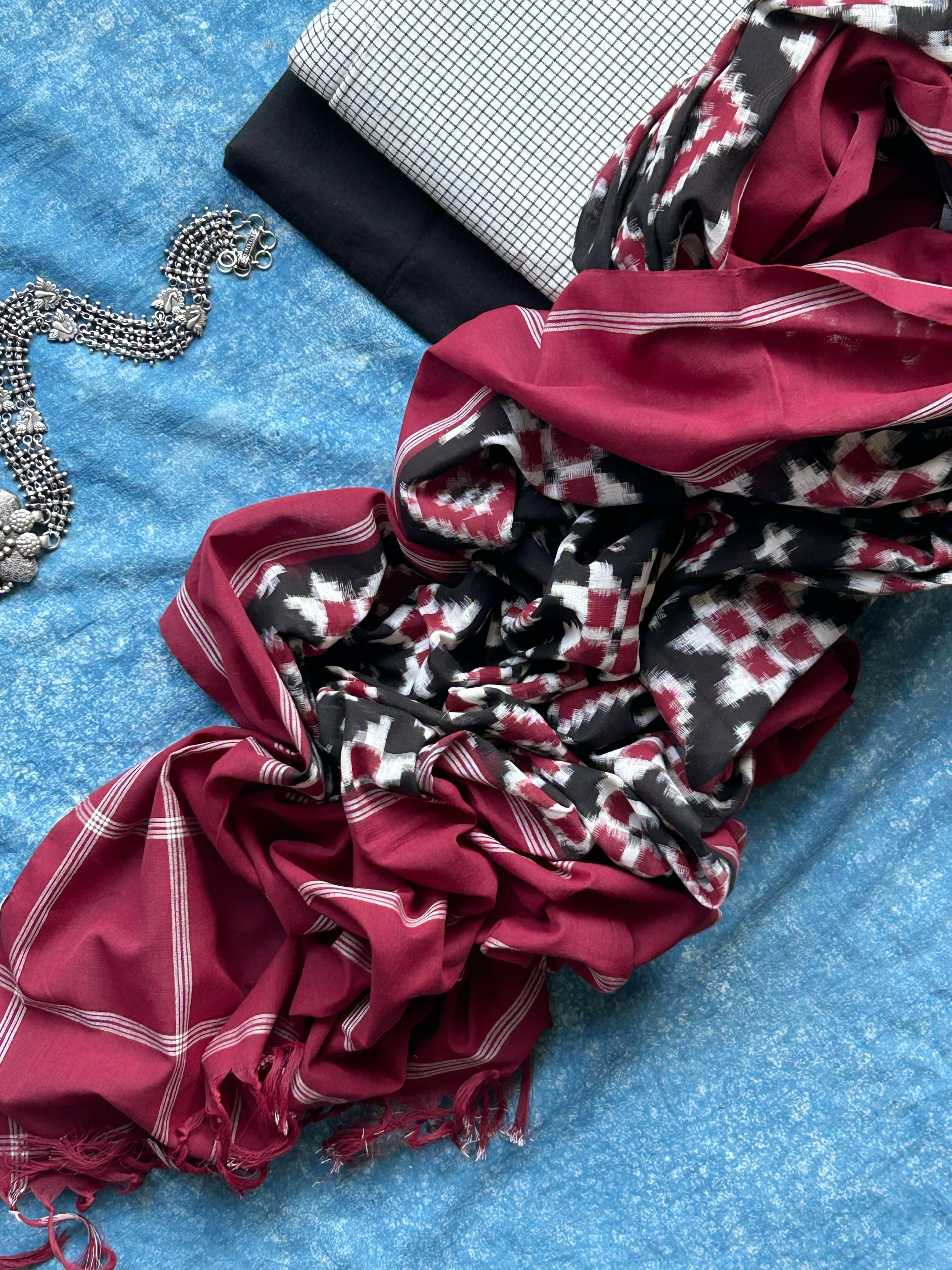 Anuraaga - Handwoven Ikath Kurta Dupatta Set