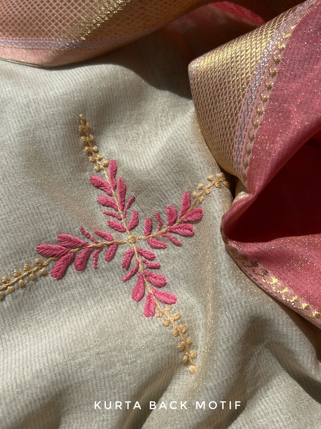 Handwoven Chikankari Work Maheshwari Set