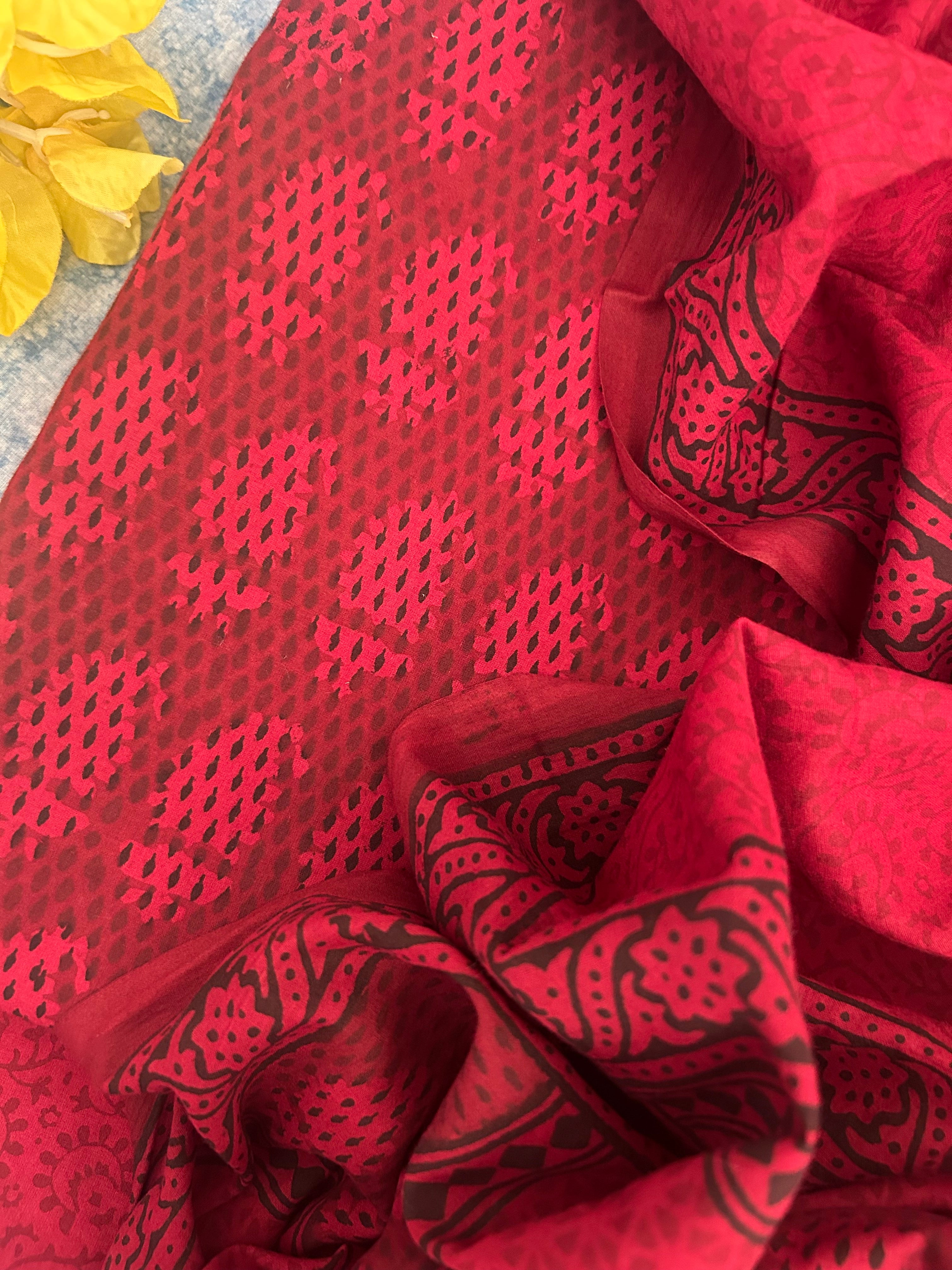 Natural Dyed Bagh Block Print Cotton Suit