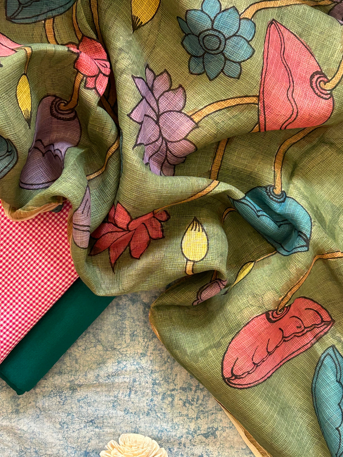 Azaa - Handwoven Handpainted Kalamkari Set