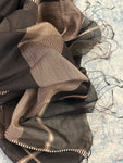 Handwoven Maheshwari Kurta Dupatta Set - Black