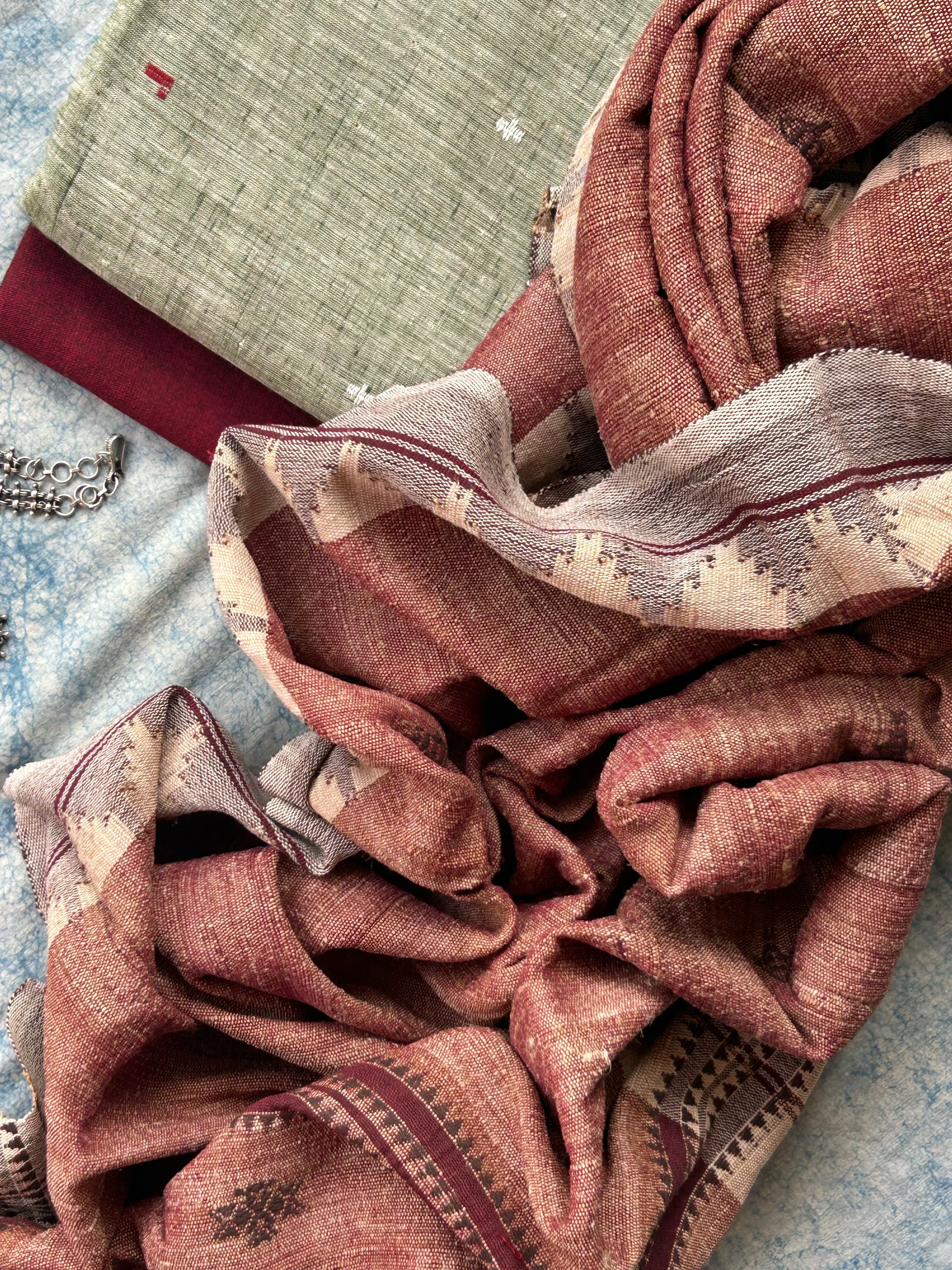 Aadhya - Handspun and Handwoven Ponduru Cotton and Kotpad Set