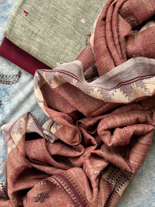 Aadhya - Handspun and Handwoven Ponduru Cotton and Kotpad Set
